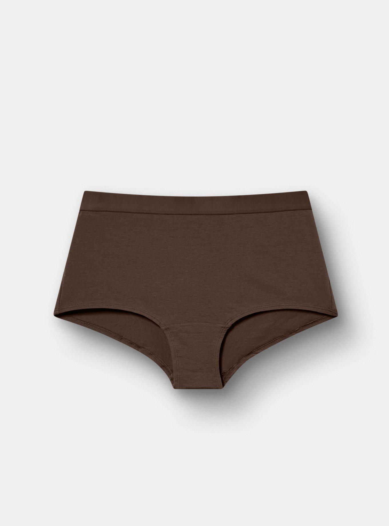 Plus Size 5-Pack Mid-Rise Cotton Boyshort Panty, MULTI, alternate