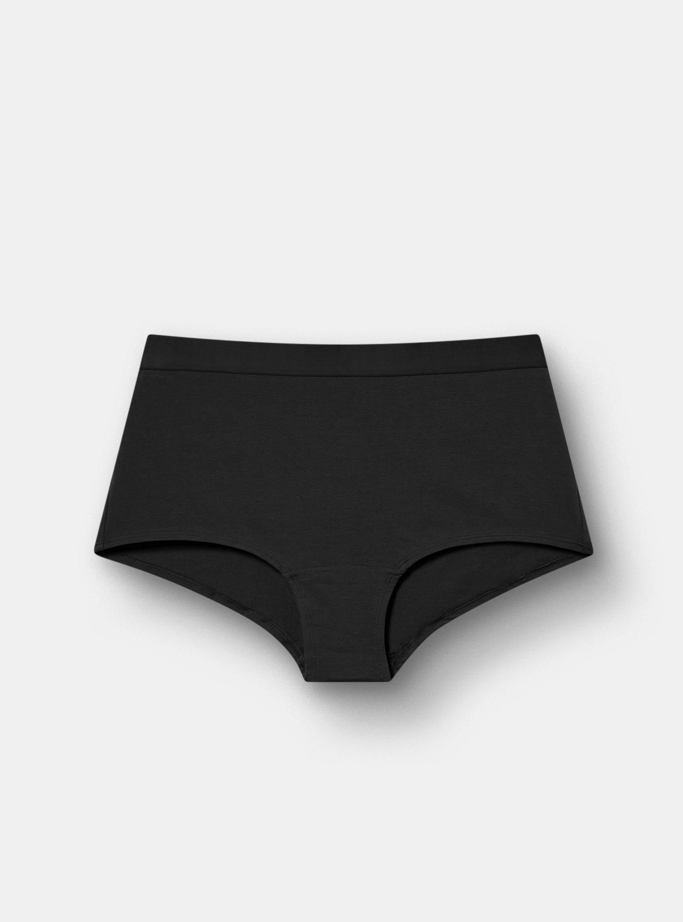 Plus Size 5-Pack Mid-Rise Cotton Boyshort Panty, MULTI, alternate