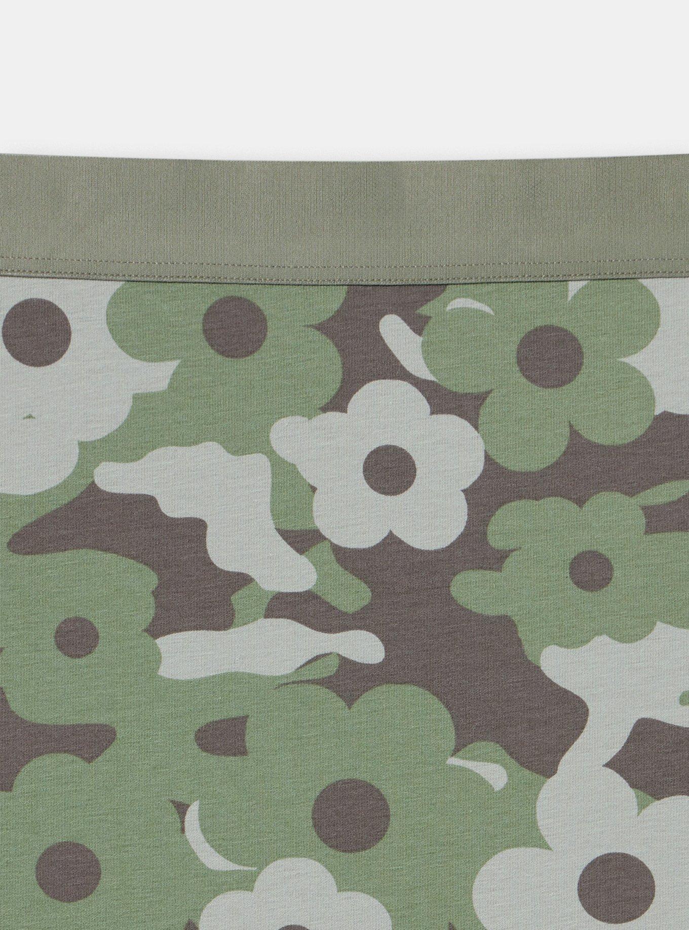 Plus Size Cotton High-Rise Cheeky Panty, DAISY CAMO OLIVE, alternate