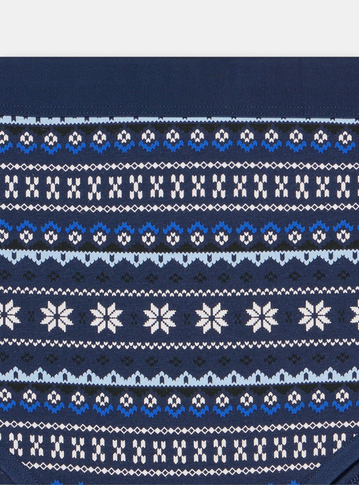 Plus Size Cotton High-Rise Cheeky Panty, ELSA FAIR ISLE BLUE, alternate