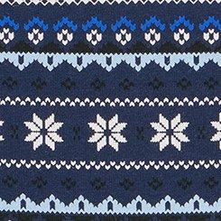 Plus Size Cotton High-Rise Cheeky Panty, ELSA FAIR ISLE BLUE, swatch