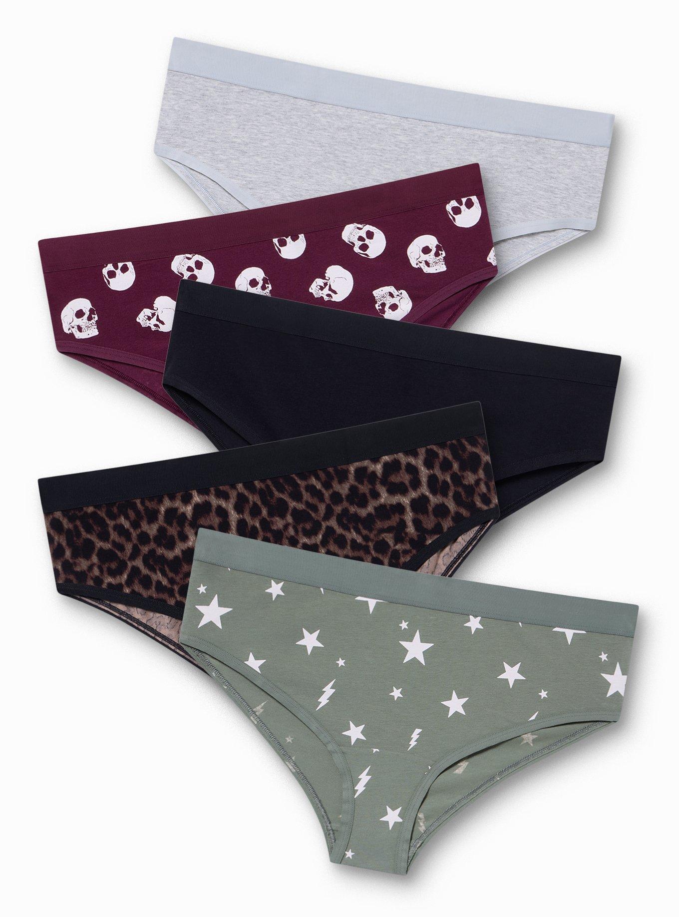 5-Pack Cotton Mid-Rise Cheeky Panty, MULTI, hi-res