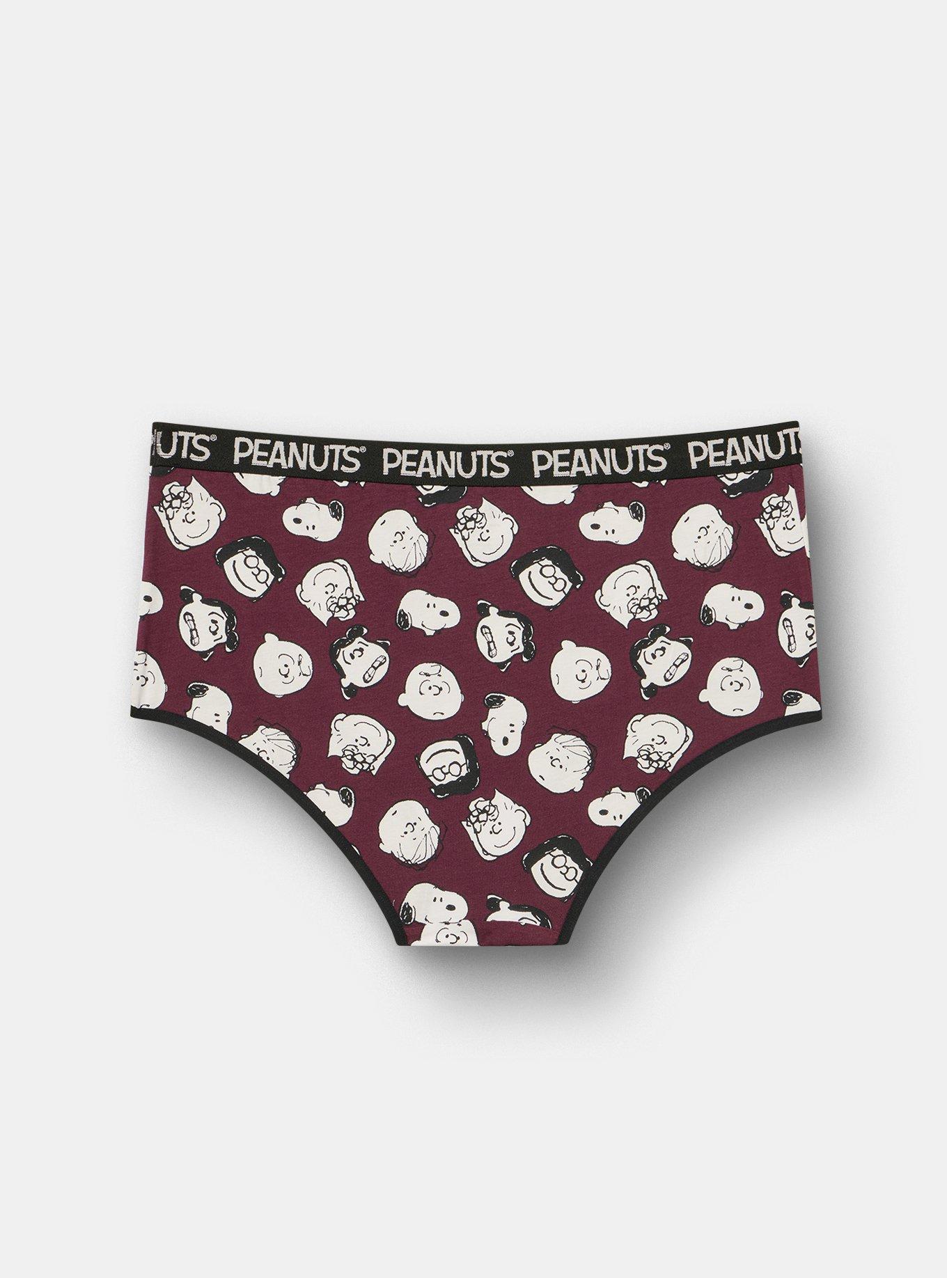 Peanuts Mid-Rise Cotton Brief Panty, MULTI, alternate
