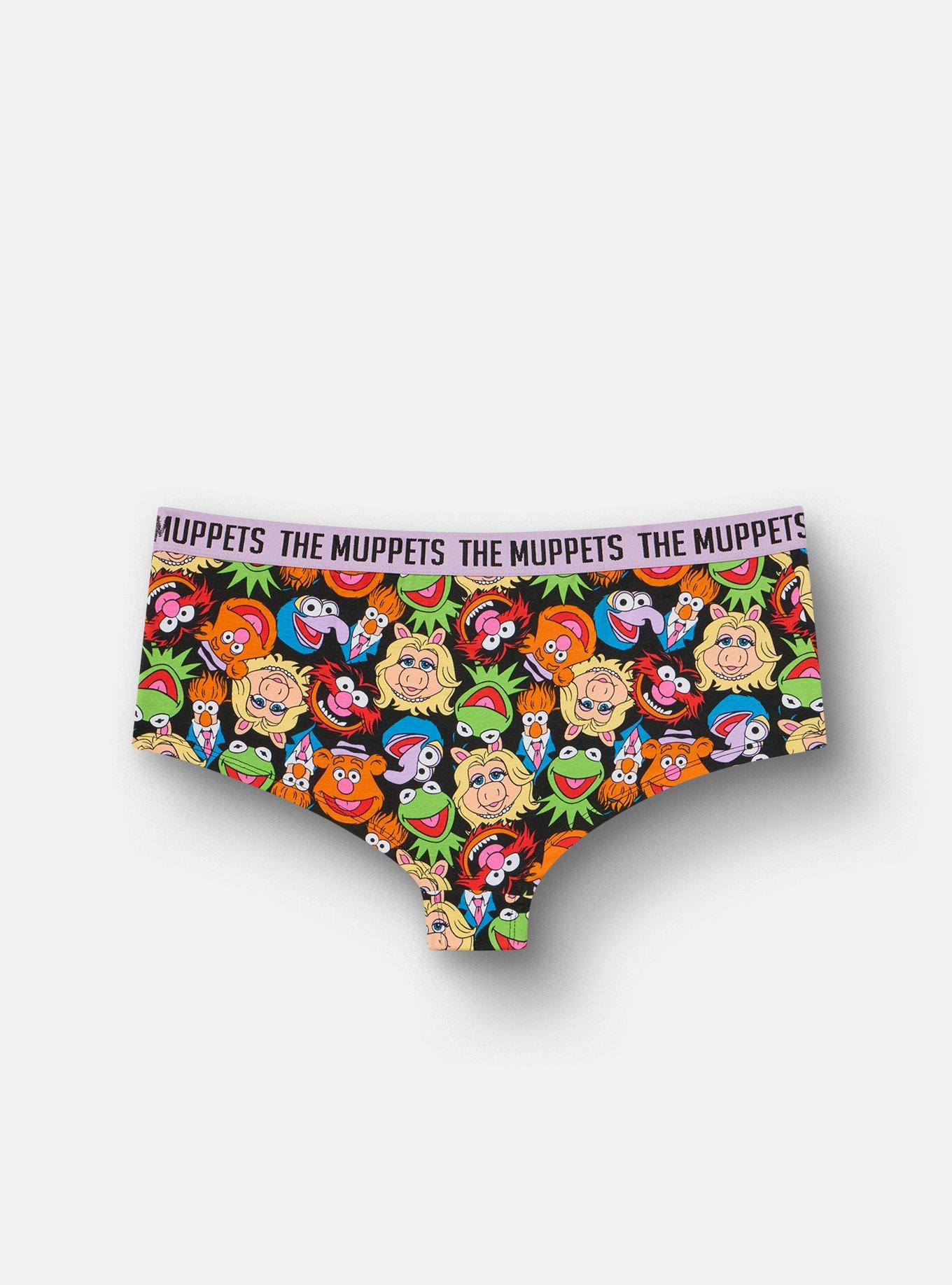 Muppets Mid-Rise Cotton Boyshort Panty, MULTI, alternate