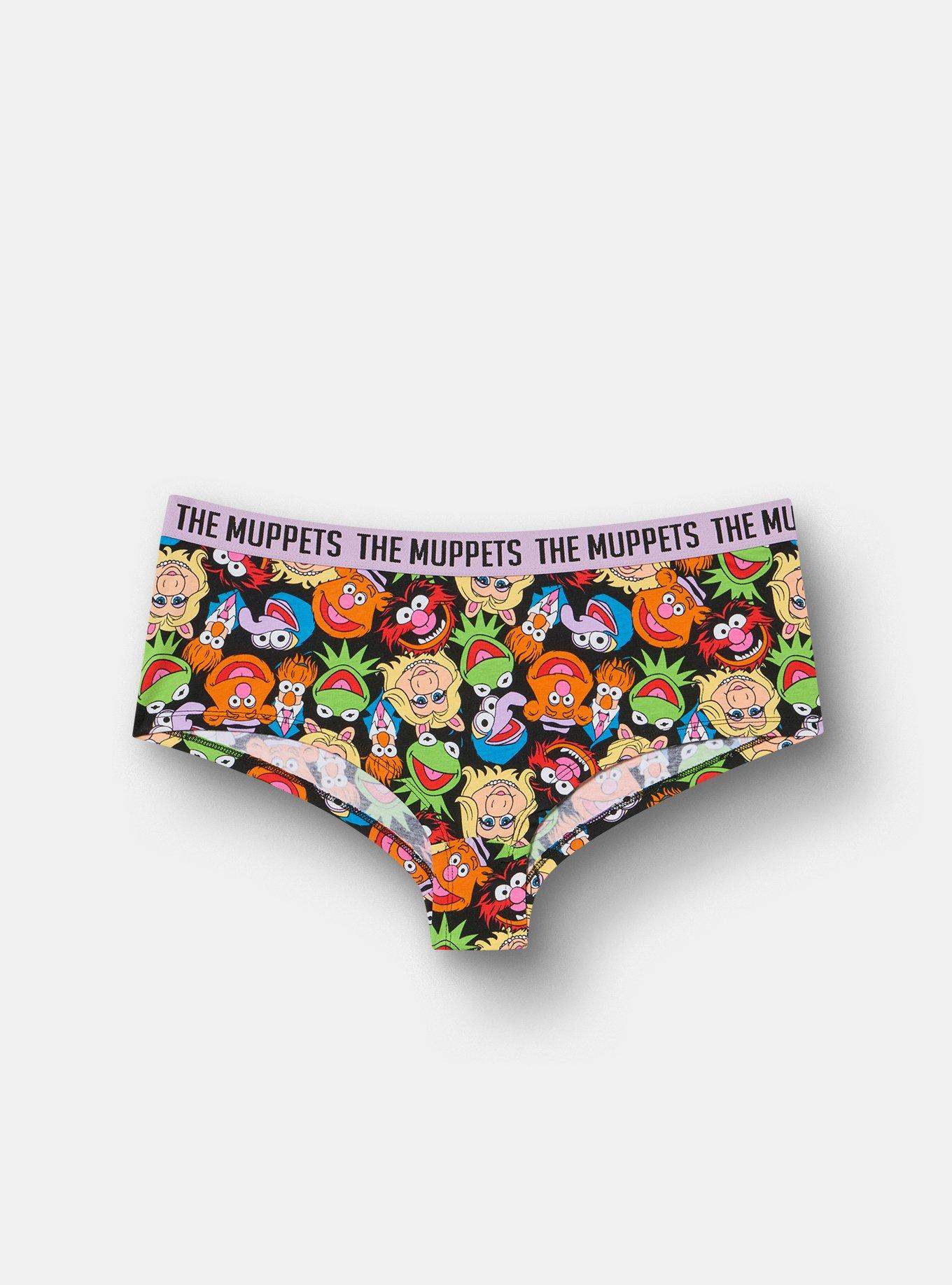 Muppets Mid-Rise Cotton Boyshort Panty, MULTI, hi-res