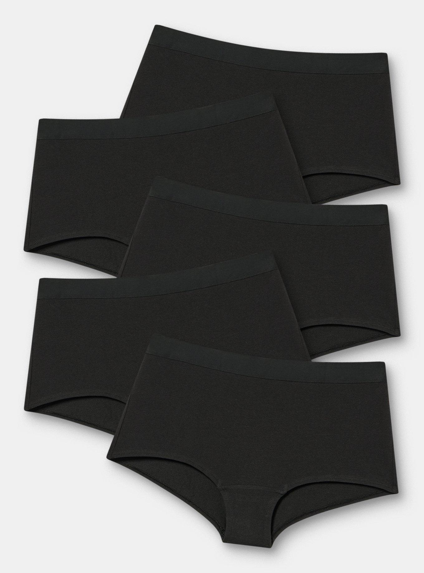 5-Pack Cotton Boyshort Panty, MULTI, hi-res