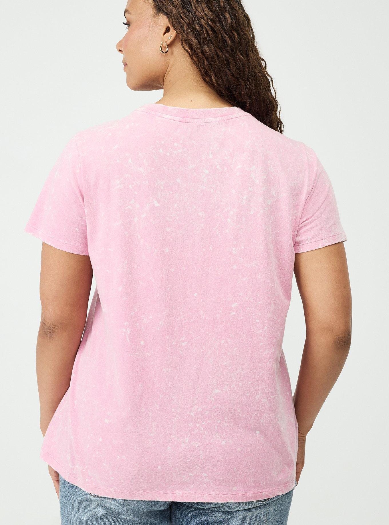 Plus Size MTV Classic Cotton Crew Tee, PINK WASH, alternate