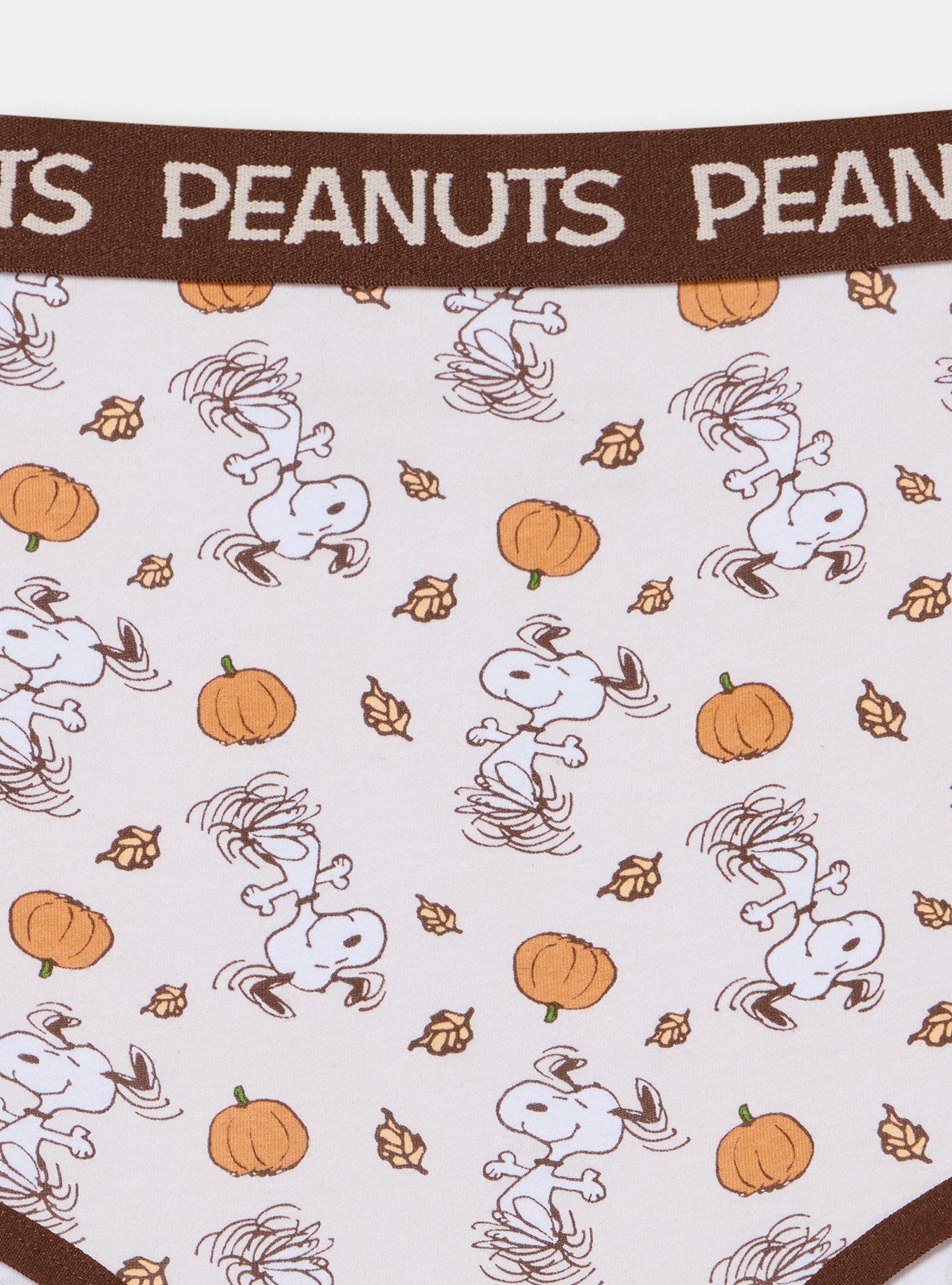 Plus Size Peanuts Mid-Rise Cotton Brief Panty, MULTI, alternate