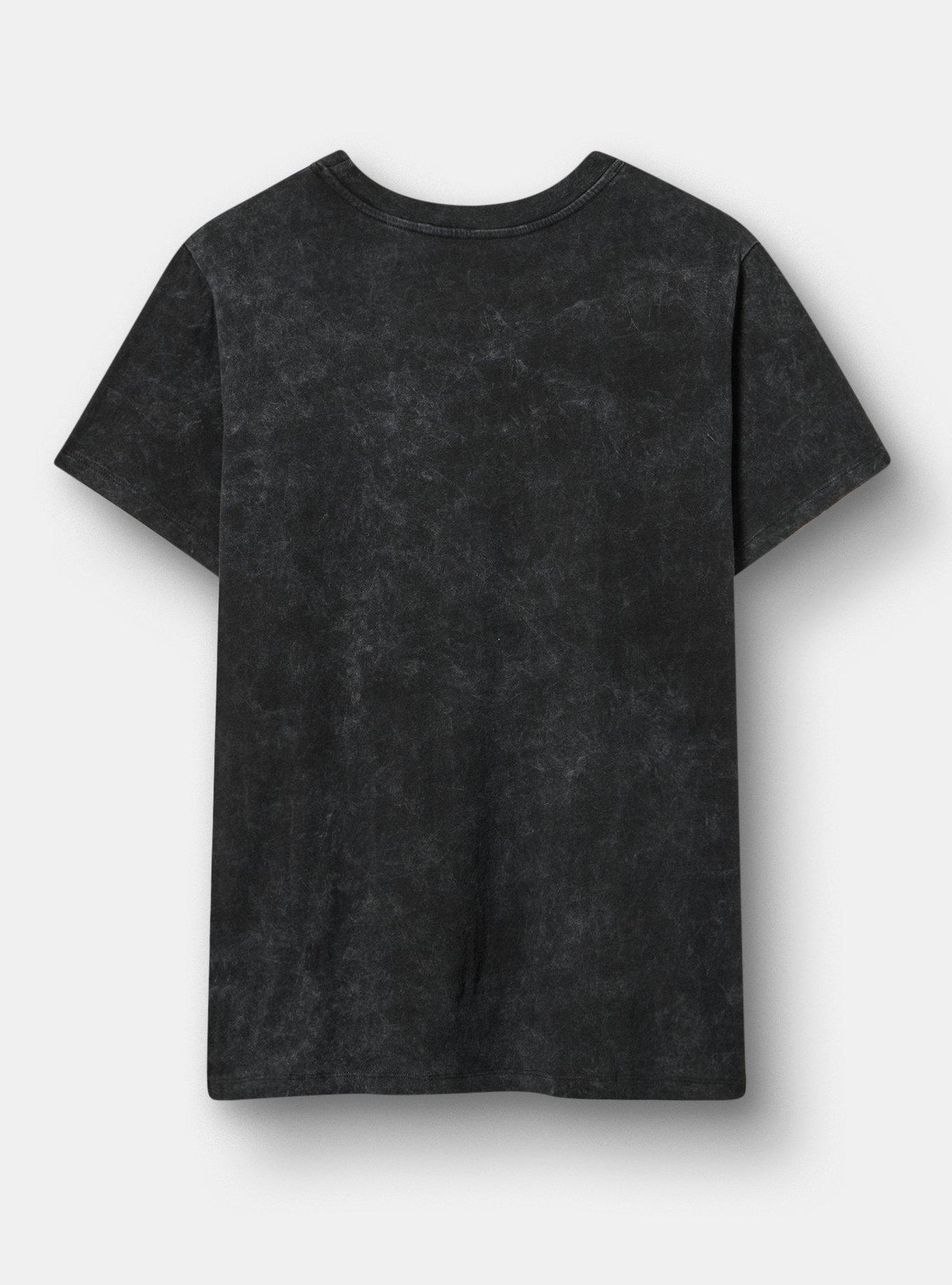 Plus Size Disney Princesses Classic Cotton Crew Tee, BLACK MINERAL WASH, alternate