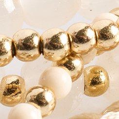 Beaded Braid Stretch Bracelet, GOLD, swatch