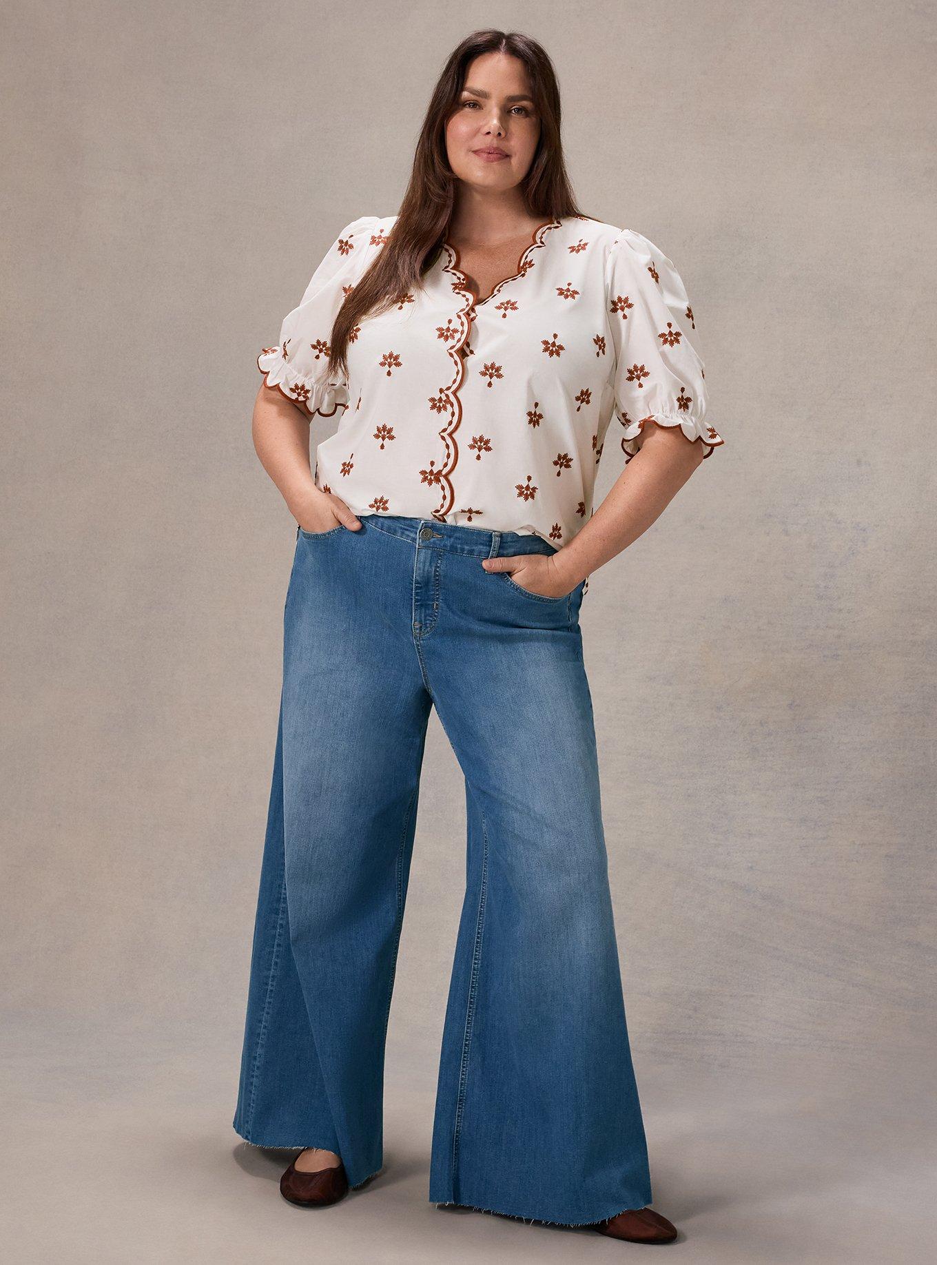 Belle Isle Palazzo Jeans, SWEET TEA, hi-res