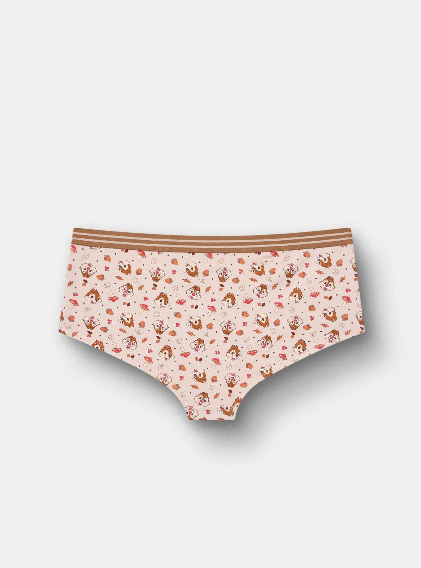Chip 'n' Dale Mid-Rise Cotton Boyshort Panty, MULTI, alternate