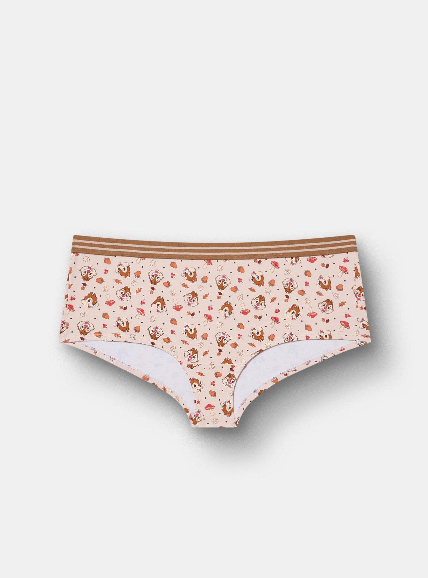 Chip 'n' Dale Mid-Rise Cotton Boyshort Panty, MULTI, hi-res