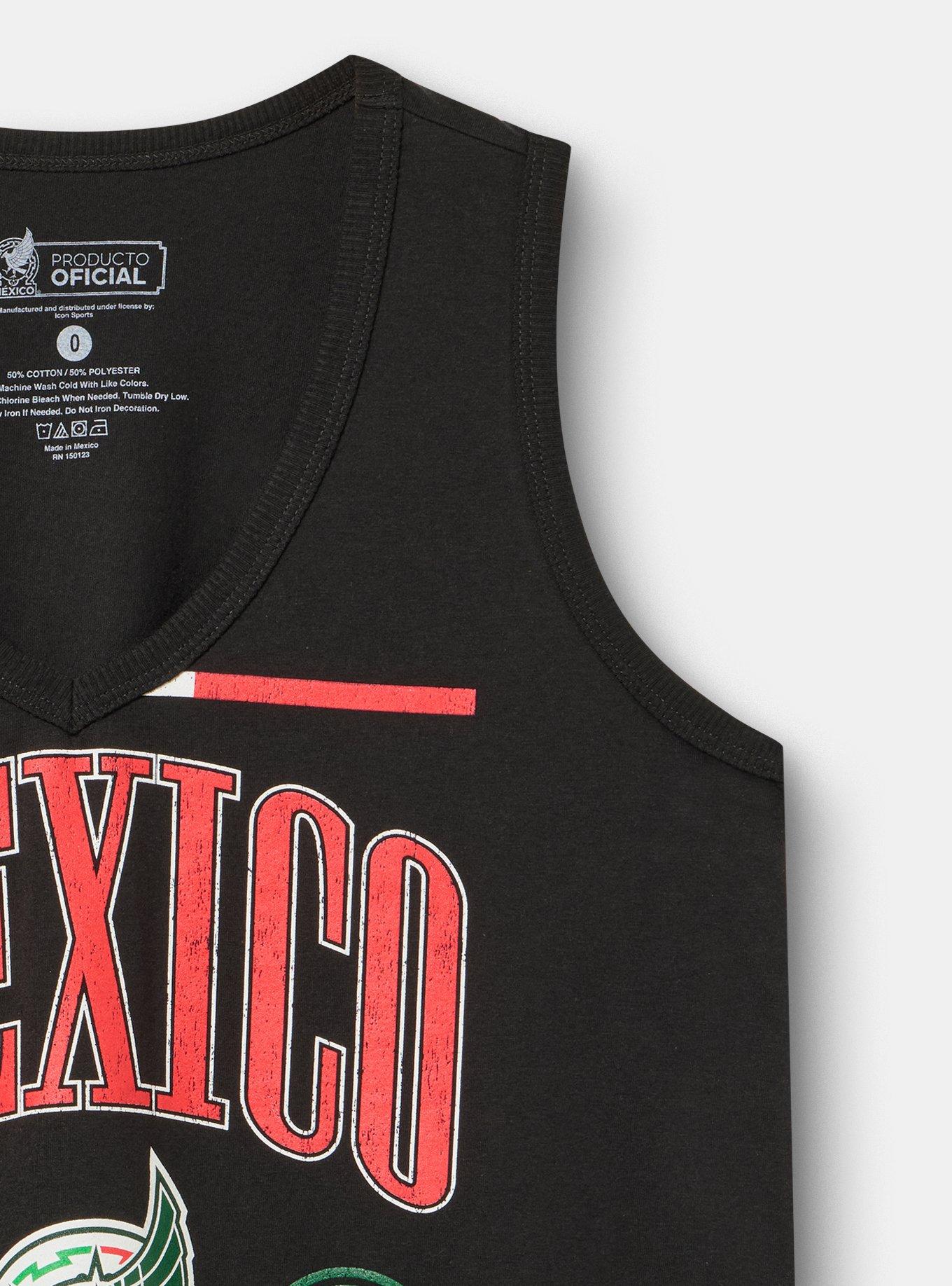 FIFA Team Mexico Classic Cotton V-Neck Tank, DEEP BLACK, alternate