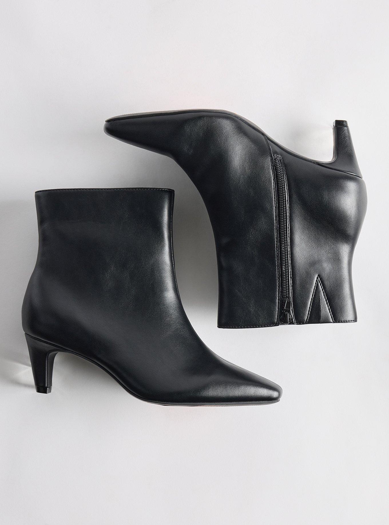 Kitten Heel Bootie (WW), BLACK, hi-res