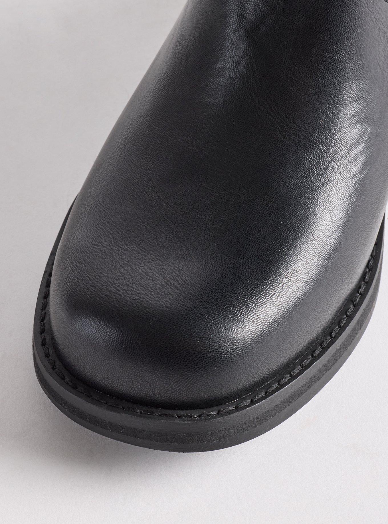 Block Heel Knee Western Boot (WW), BLACK, alternate