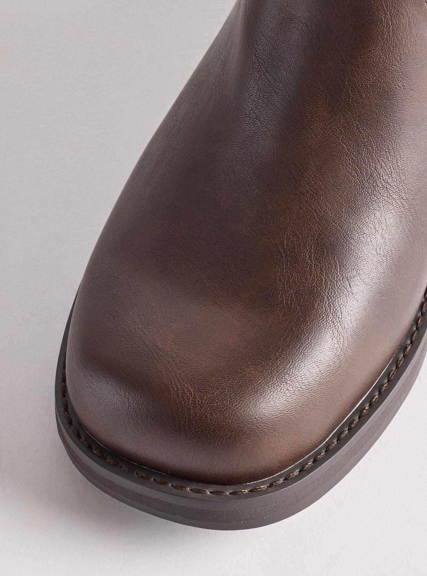 Block Heel Knee Western Boot (WW), BROWN, alternate