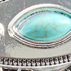 Antique Turquoise Chain Belt, SILVER, swatch