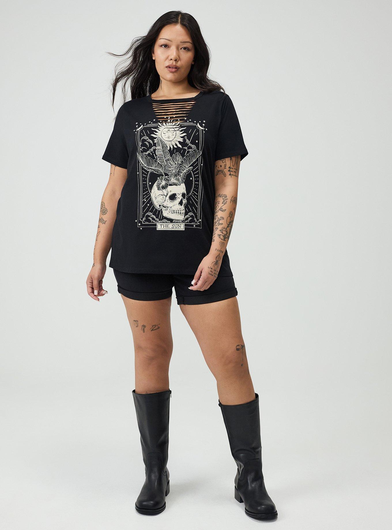 Plus Size - Heritage Jersey Slash Front Tee - Torrid