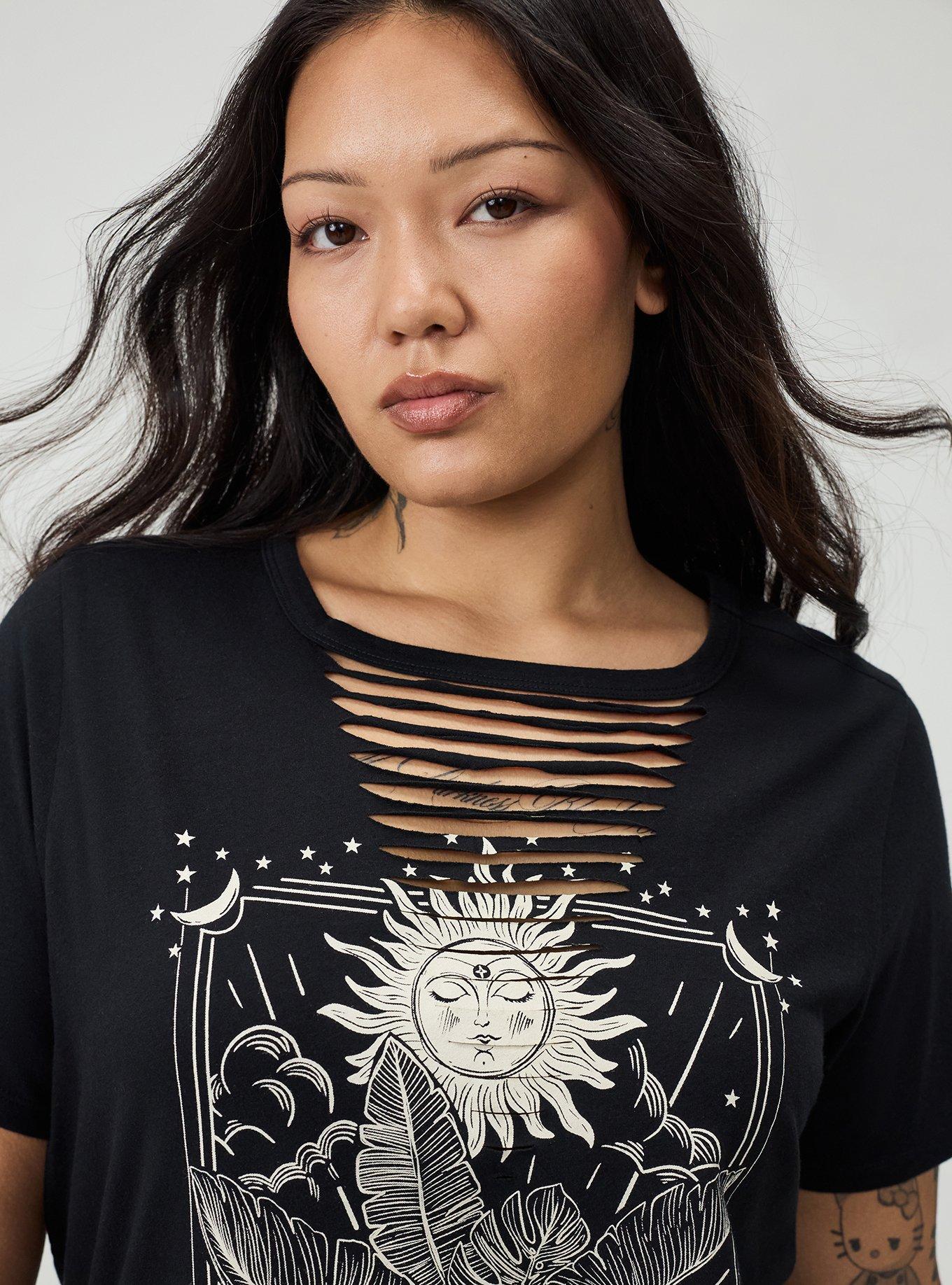 Plus Size - Heritage Jersey Slash Front Tee - Torrid