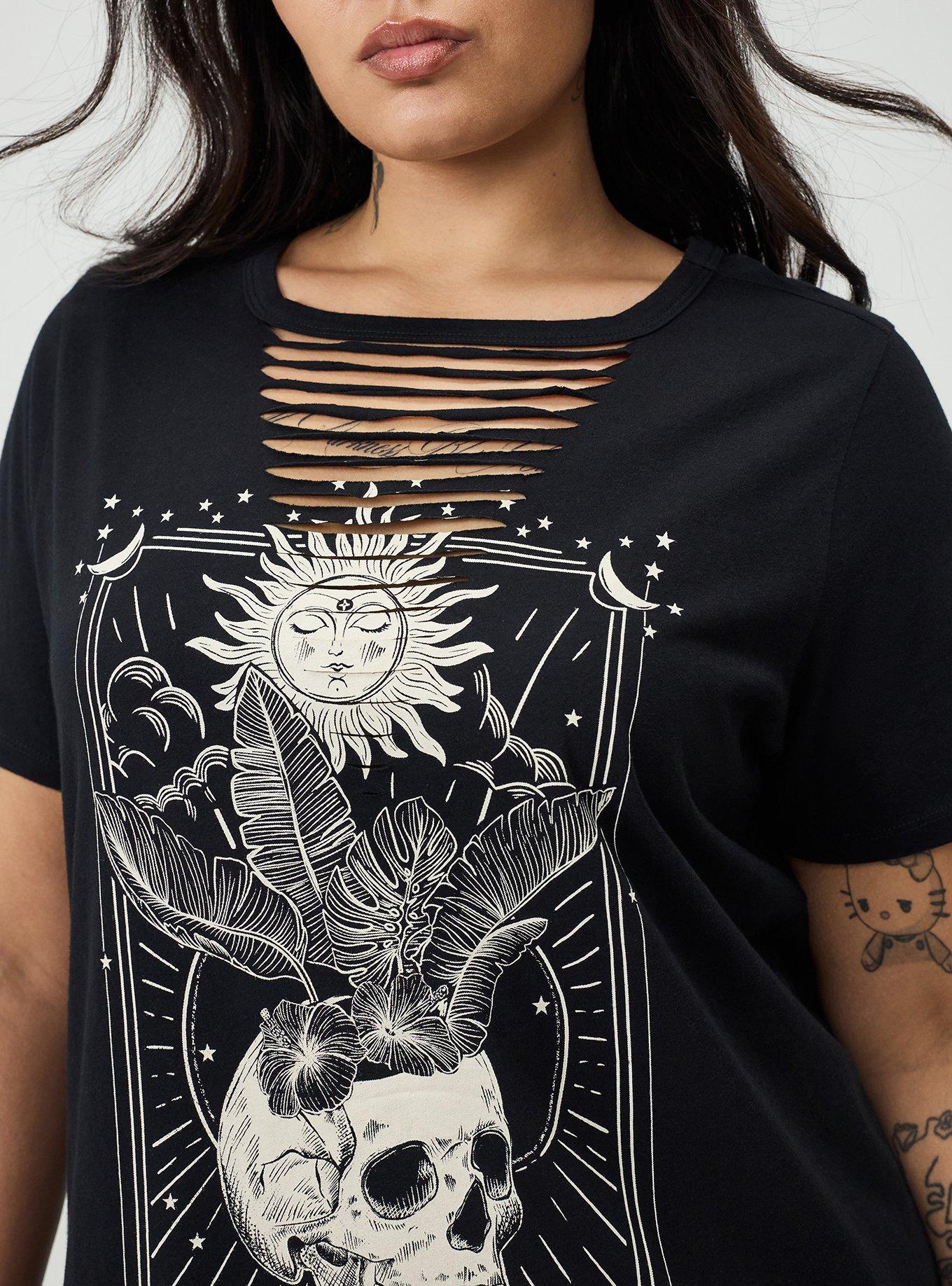 Plus Size - Heritage Jersey Slash Front Tee - Torrid