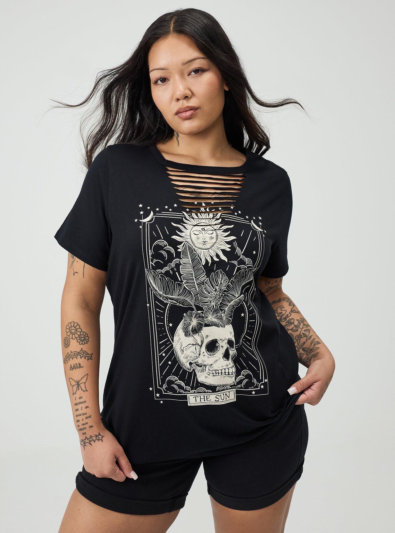 Plus Size - Heritage Jersey Slash Front Tee - Torrid