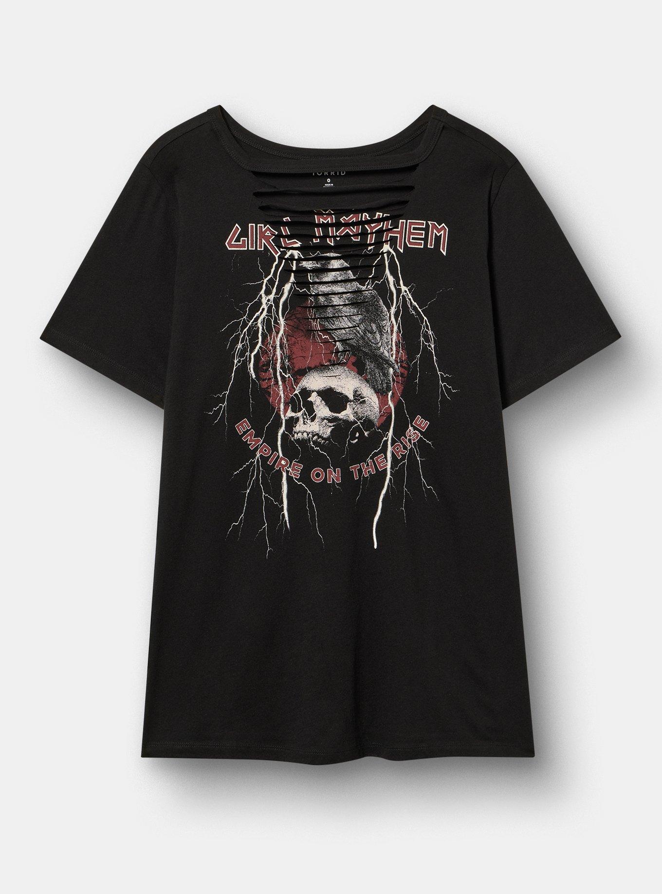 Heritage Jersey Slash Front Tee, GIRL MAYHEM DEEP BLACK, hi-res