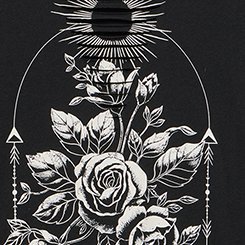 Heritage Jersey Slash Front Tee, CELESTIAL ROSE BOUQUET DEEP BLACK, swatch