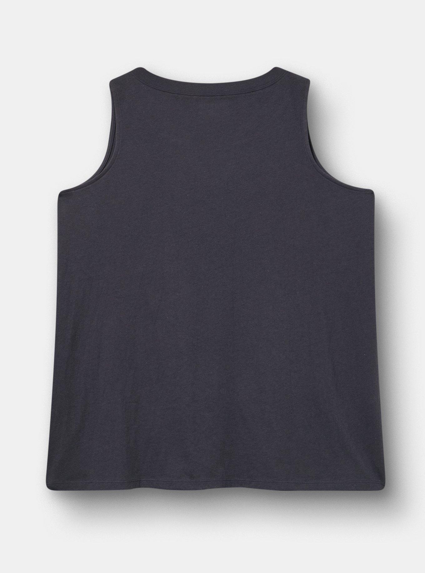 Classic Cotton Notch Neck Tank, SARCASM LOVE OBSIDIAN, alternate
