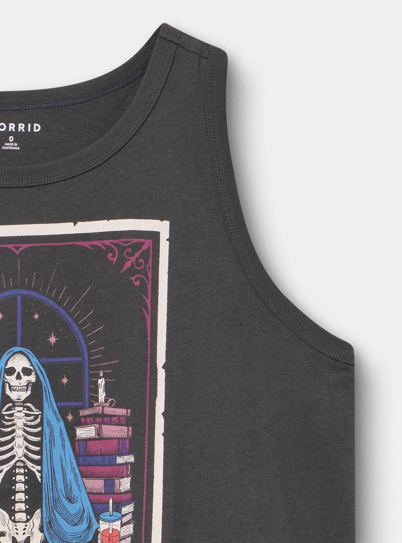 Classic Cotton Crew Tank, INTROVERT VINTAGE BLACK, alternate