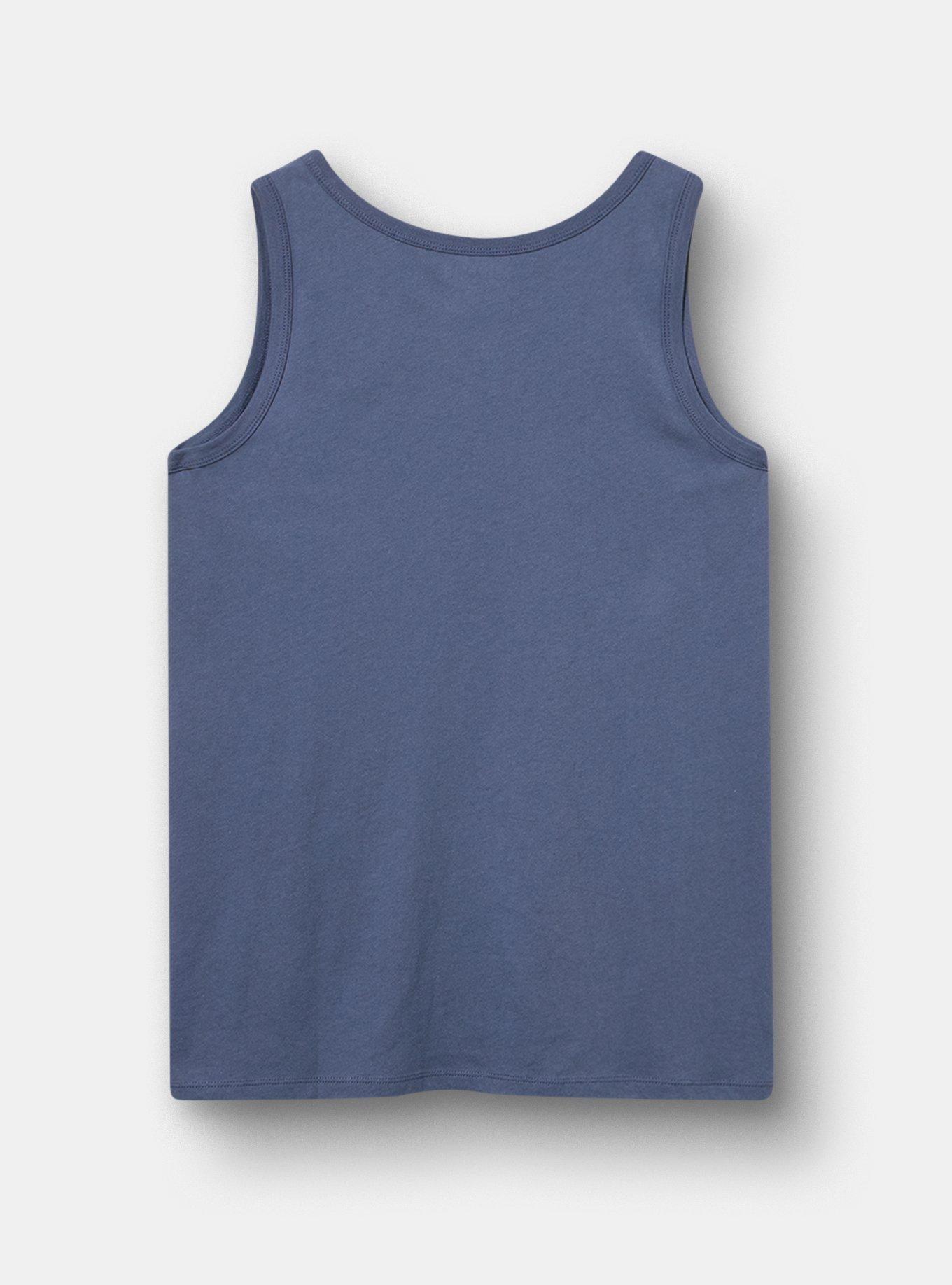 Classic Cotton Crew Tank, GRUMPY MOST NIGHTSHADOW BLUE, alternate