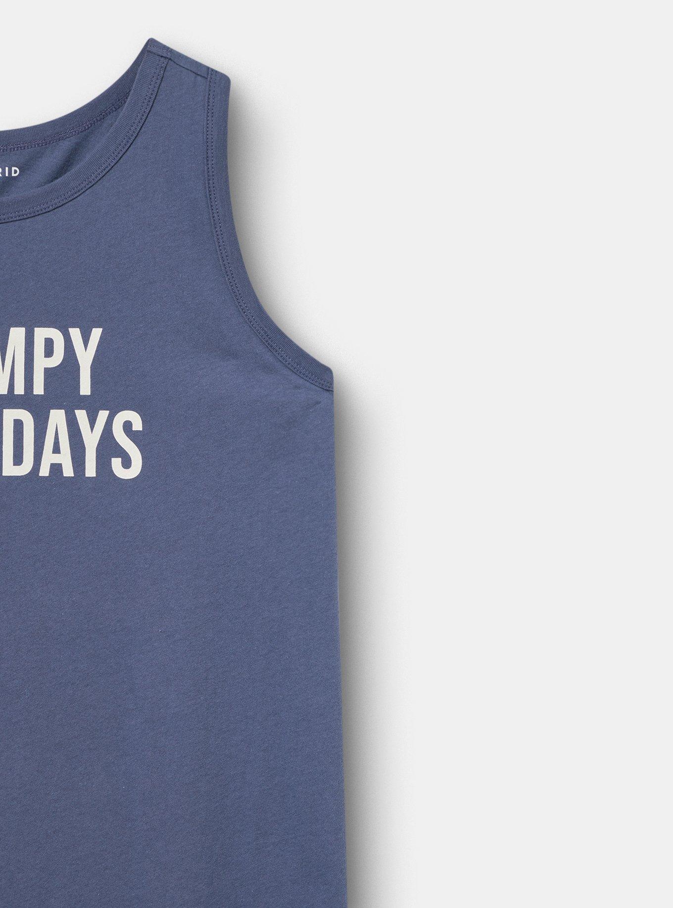 Classic Cotton Crew Tank, GRUMPY MOST NIGHTSHADOW BLUE, alternate