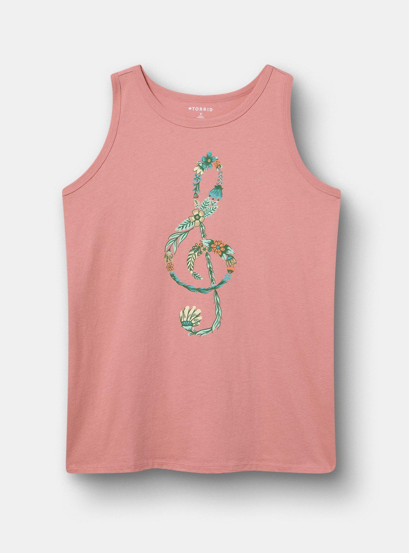 Plus Size Classic Cotton Crew Tank, CLEF ASH ROSE, hi-res