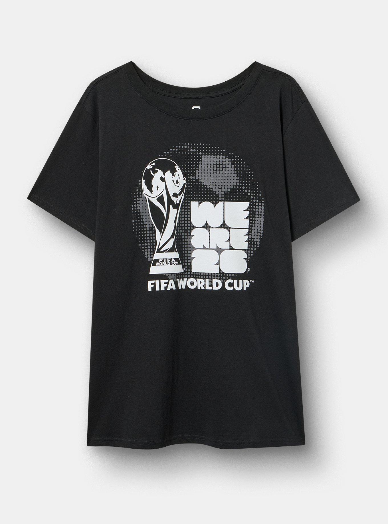 FIFA Logo Classic Cotton Tee, DEEP BLACK, flat