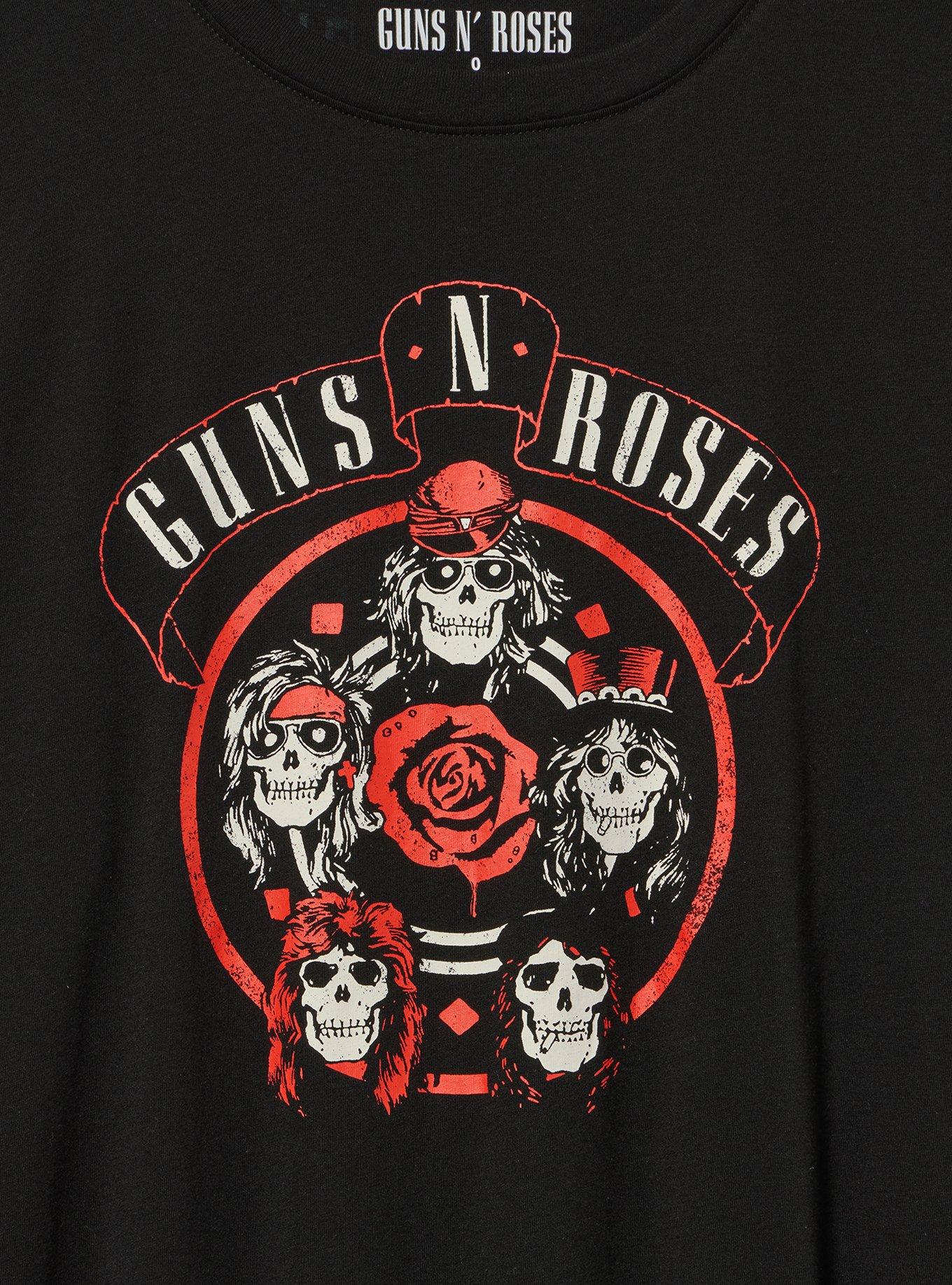 Guns N Roses Relaxed Fit Cotton Tee, DEEP BLACK, alternate