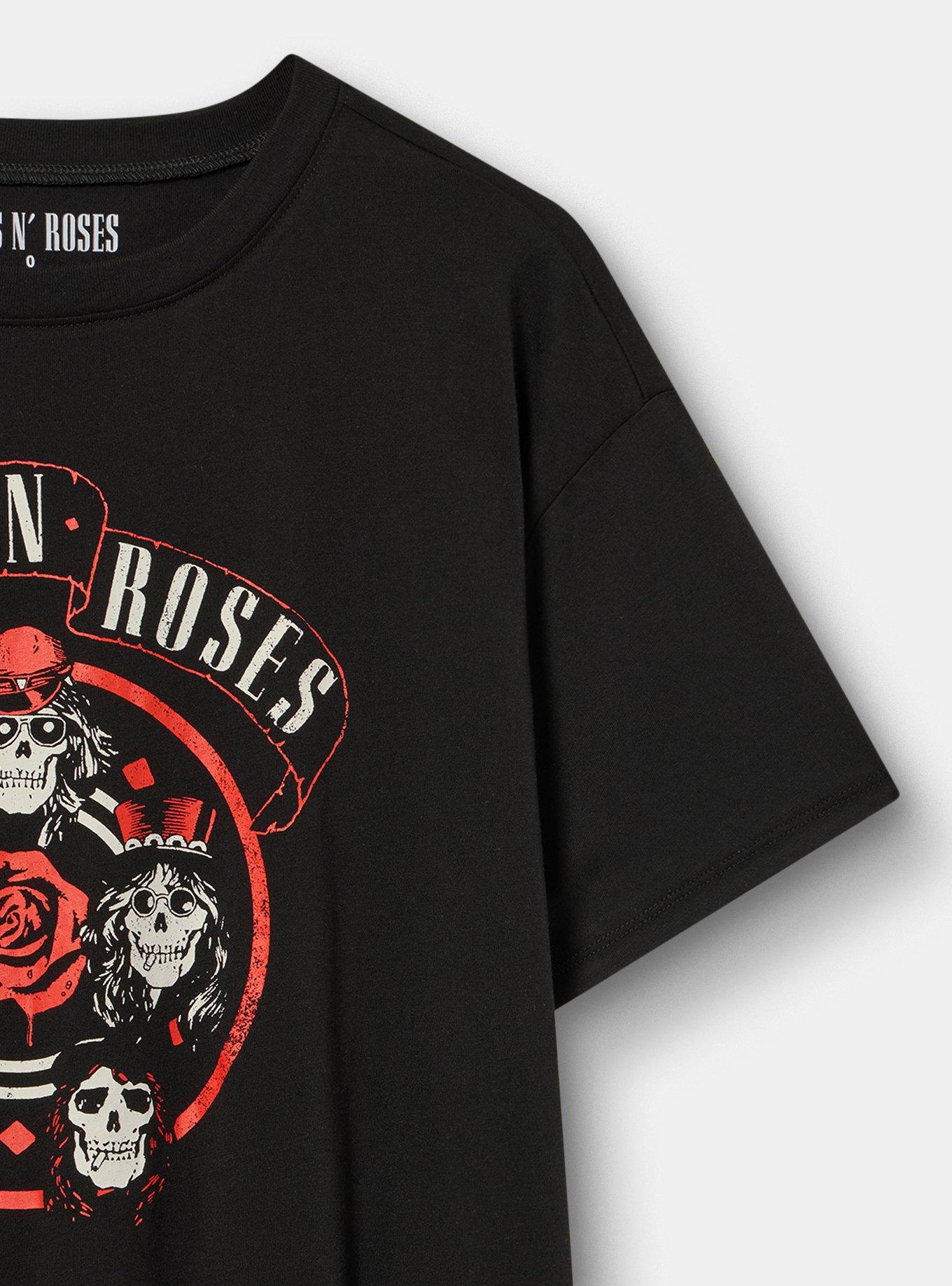 Guns N Roses Relaxed Fit Cotton Tee, DEEP BLACK, alternate