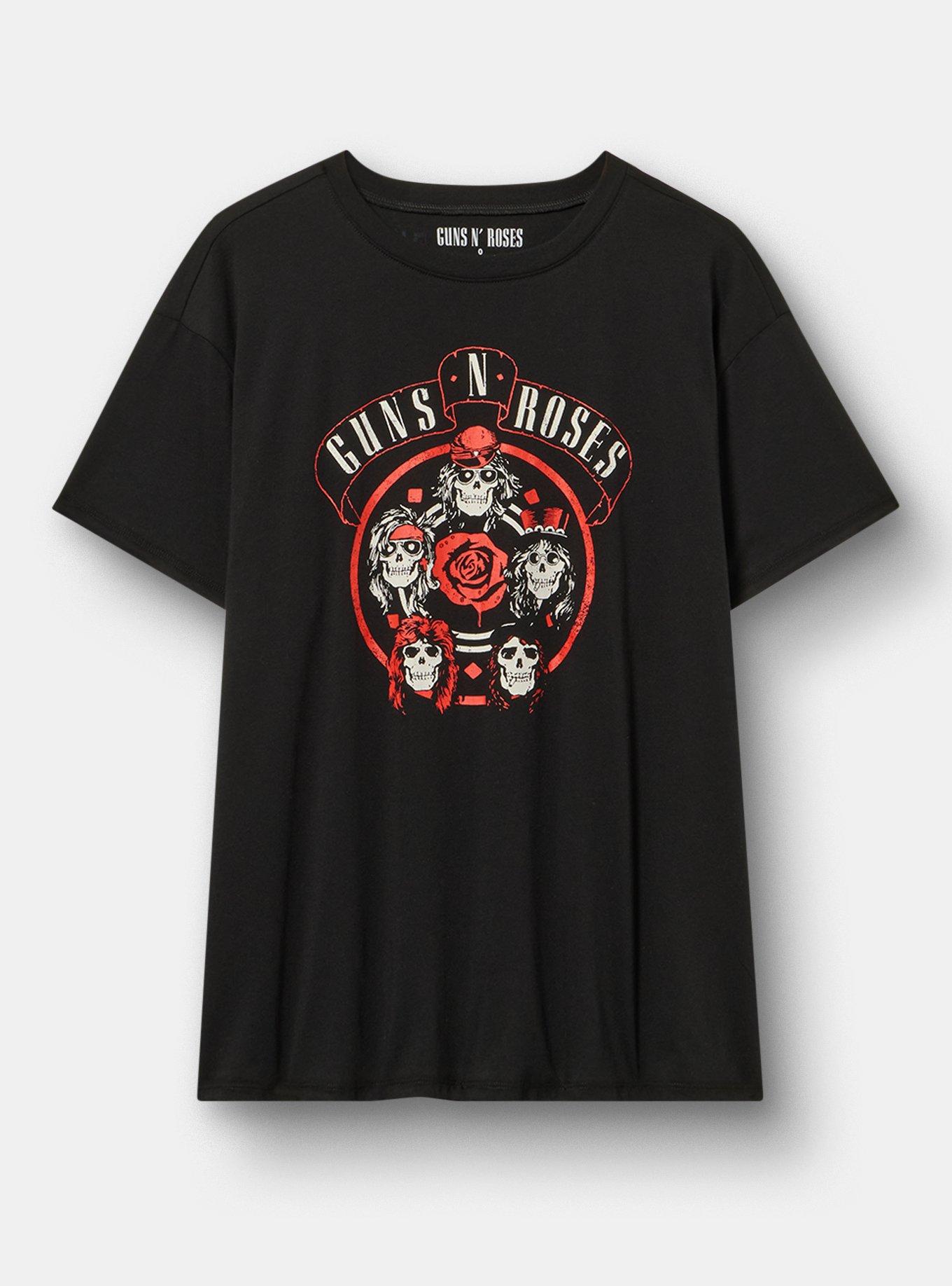 Guns N Roses Relaxed Fit Cotton Tee, DEEP BLACK, hi-res