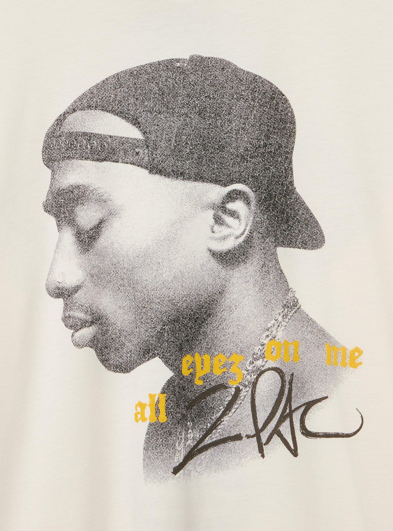 Tupac Classic Cotton Crew Tee, WHISPER WHITE, alternate