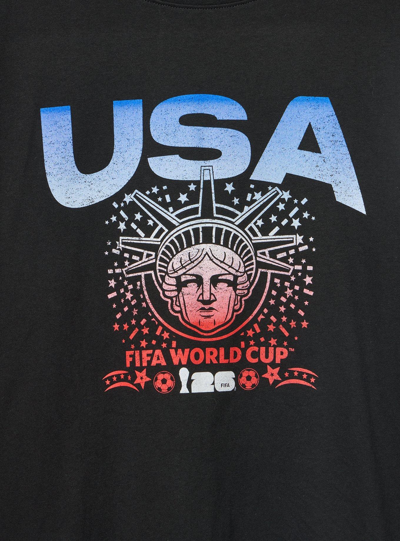 FIFA Team USA Classic Fit Cotton Crew Tee, DEEP BLACK, alternate