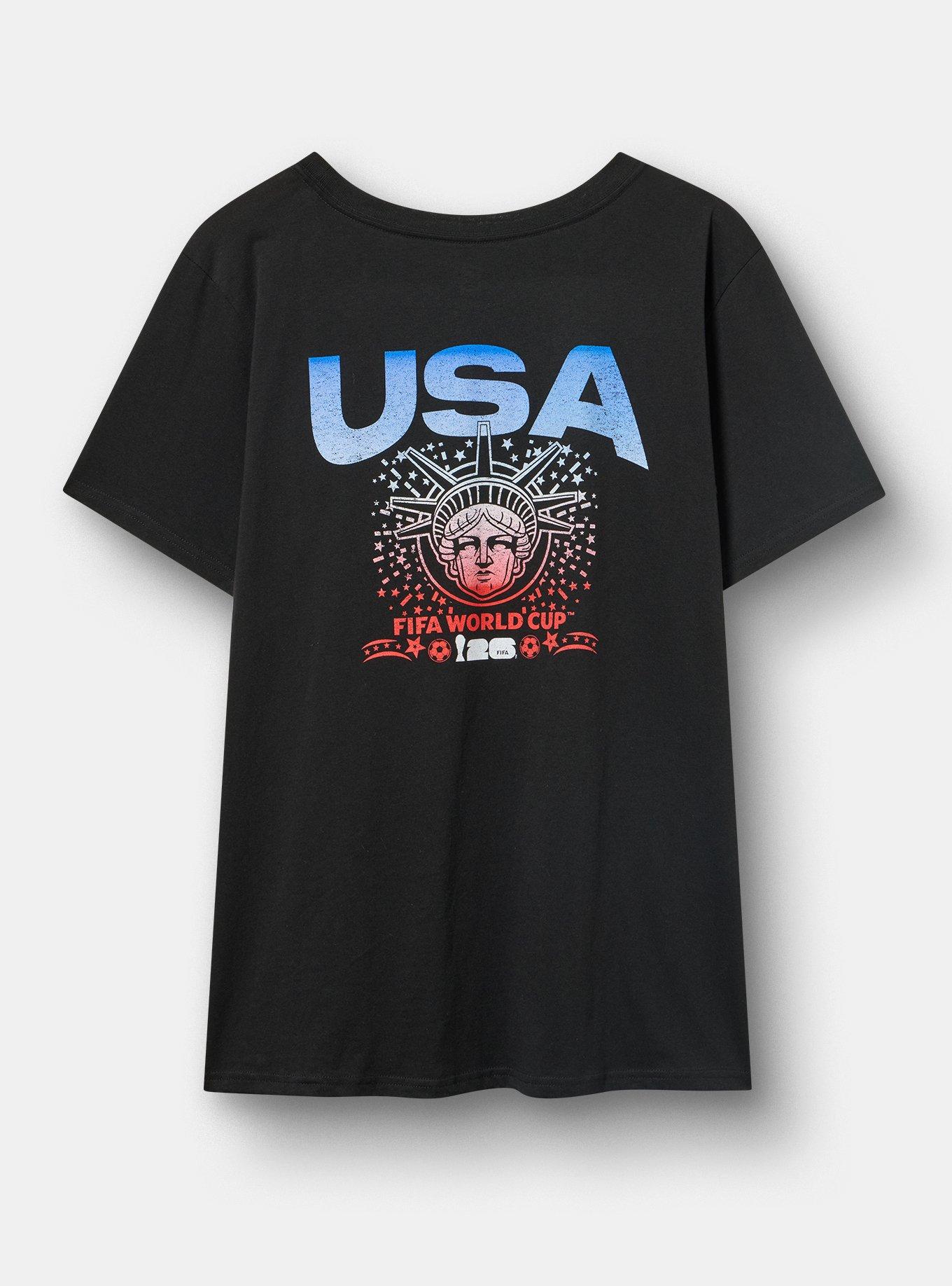 FIFA Team USA Classic Fit Cotton Crew Tee, DEEP BLACK, alternate