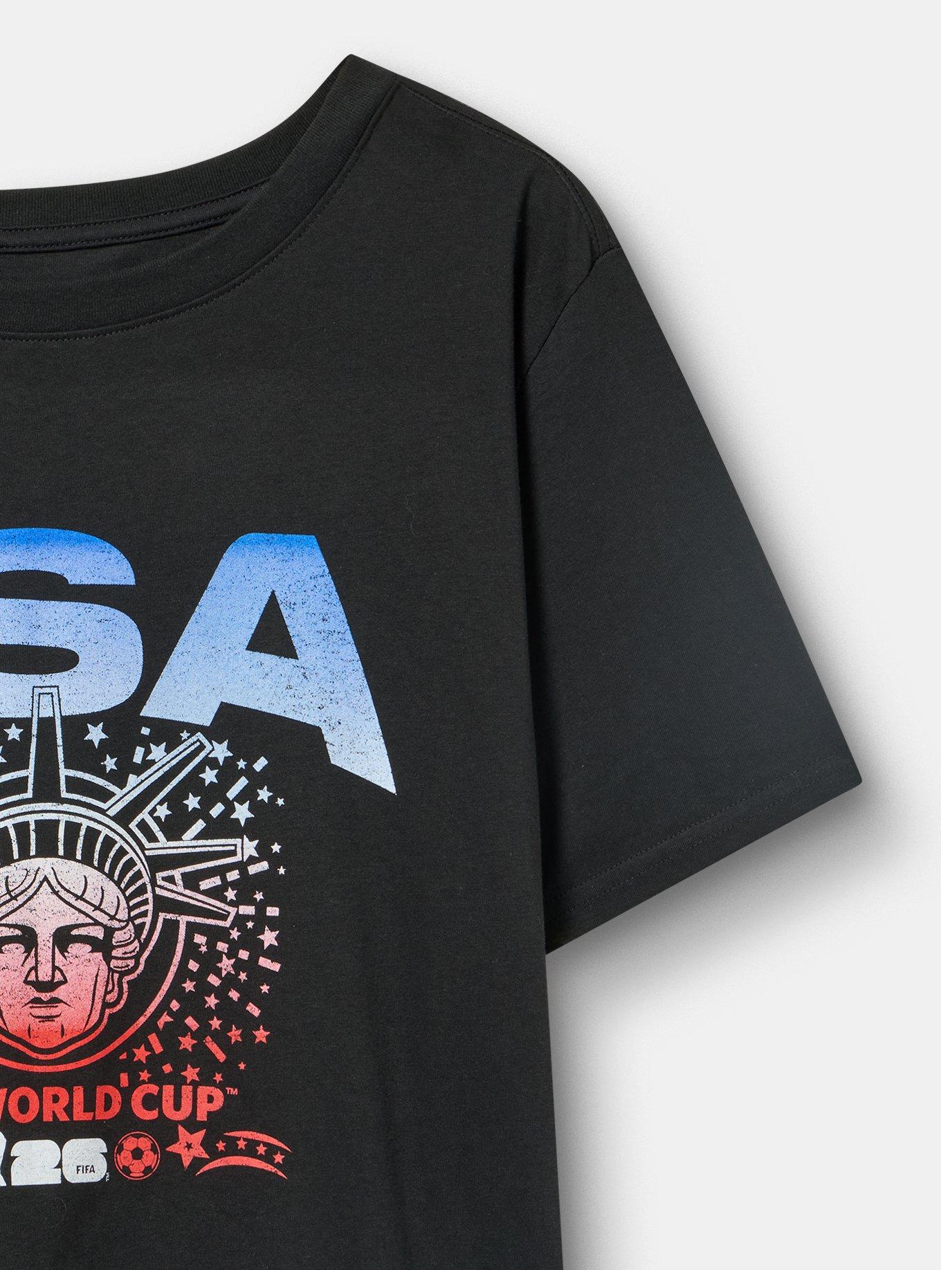 FIFA Team USA Classic Fit Cotton Crew Tee, DEEP BLACK, alternate