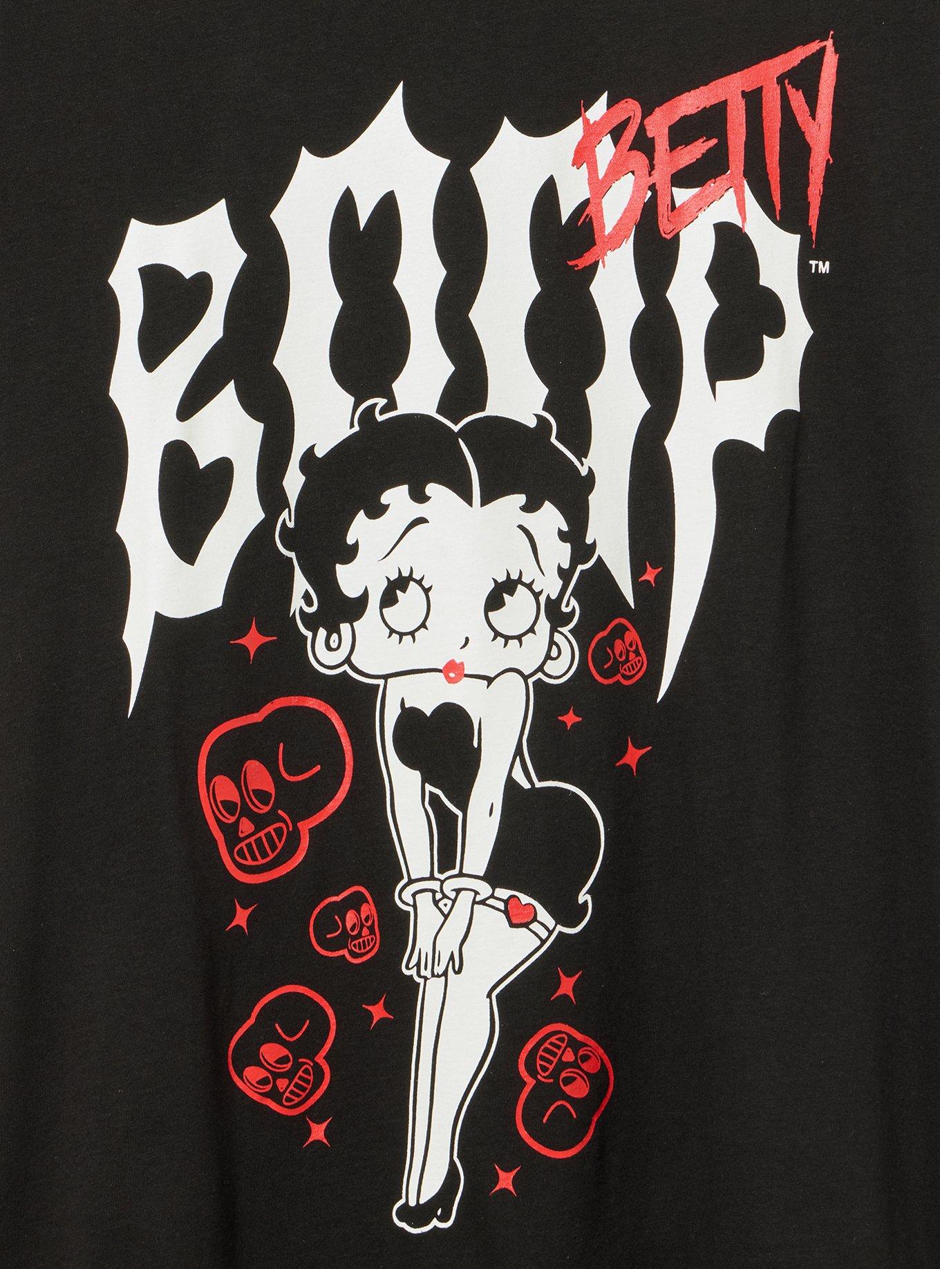 Betty Boop Classic Cotton Crew Tee, DEEP BLACK, alternate