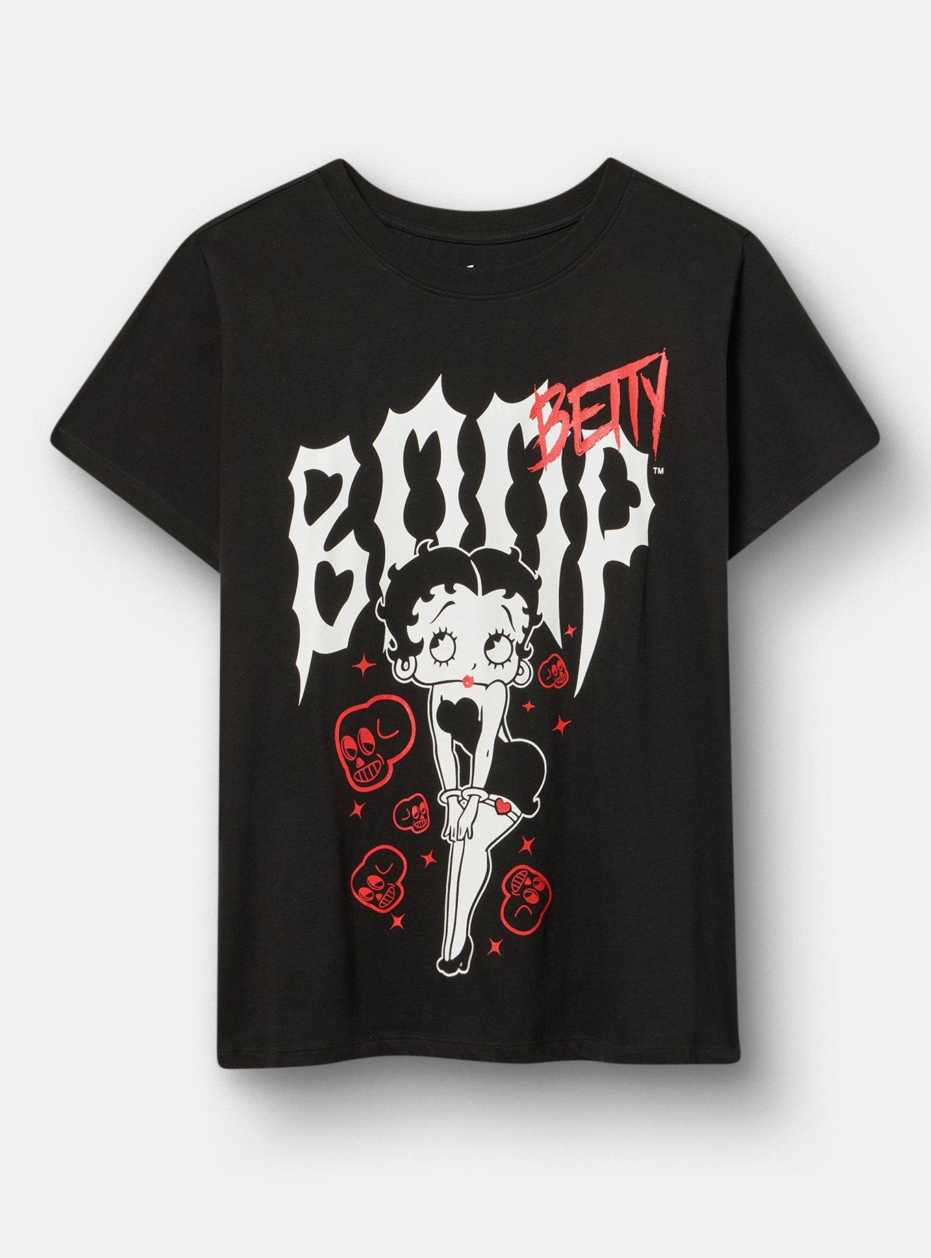 Betty Boop Classic Cotton Crew Tee, DEEP BLACK, hi-res