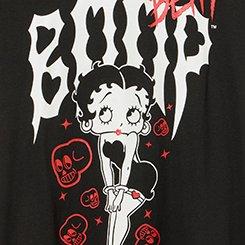 Betty Boop Classic Cotton Crew Tee, DEEP BLACK, swatch
