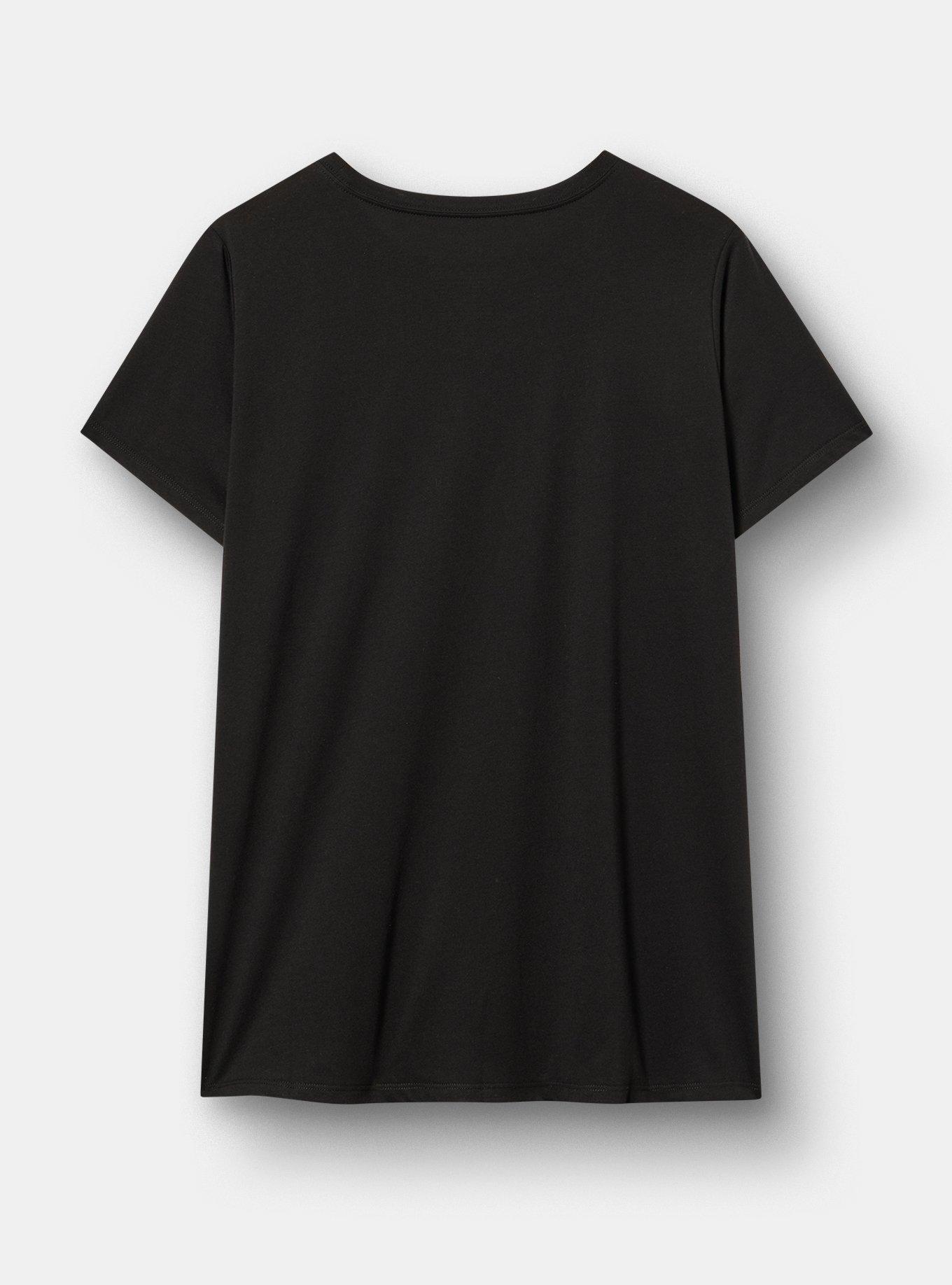 Death Row Records Classic Cotton V-Neck Tee, DEEP BLACK, alternate