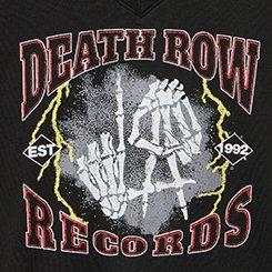 Death Row Records Classic Cotton V-Neck Tee, DEEP BLACK, swatch