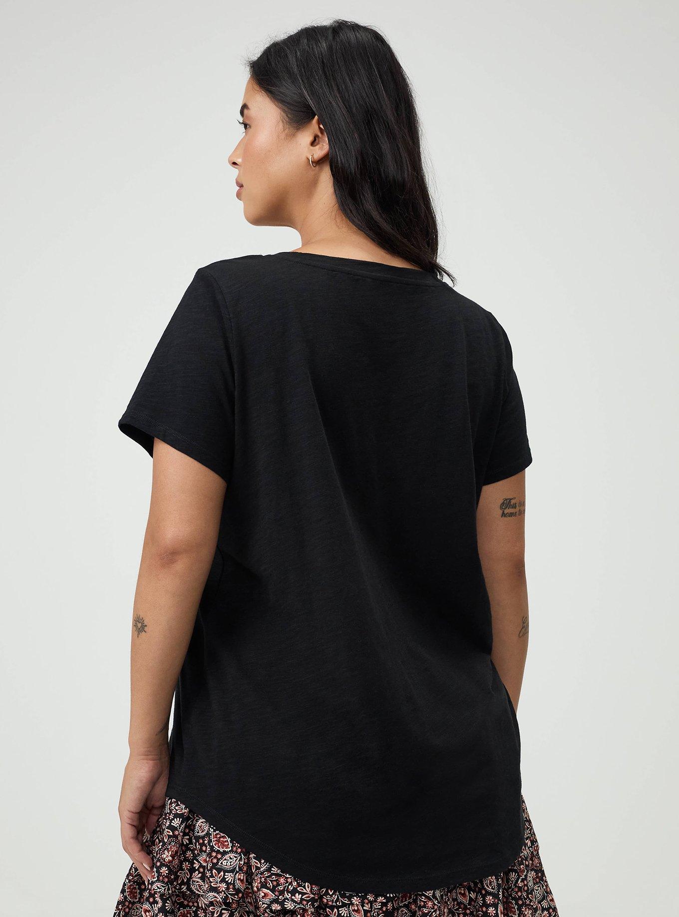 Heritage Slub V-Neck Pocket Tee, DEEP BLACK, alternate