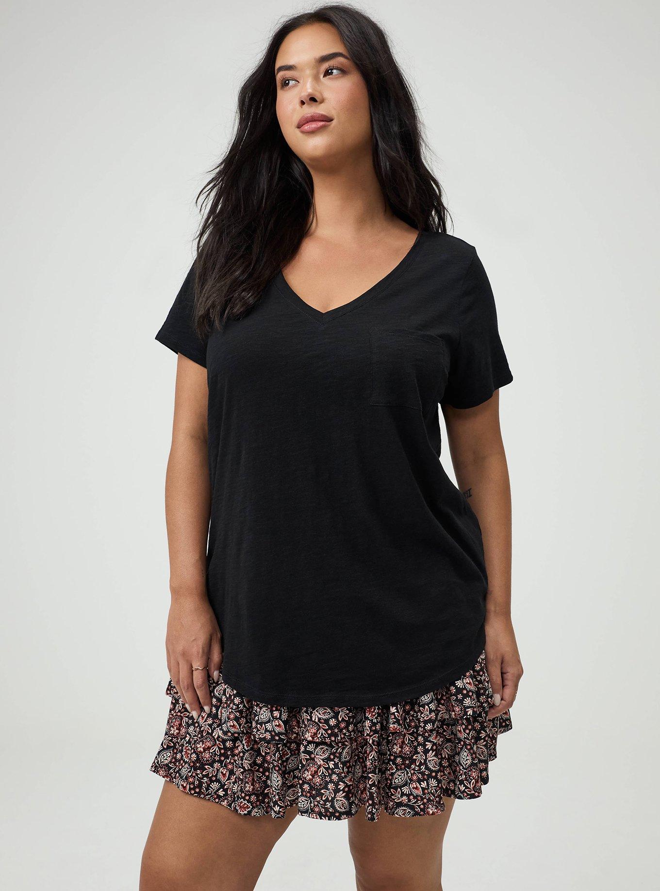 Heritage Slub V-Neck Pocket Tee, DEEP BLACK, alternate
