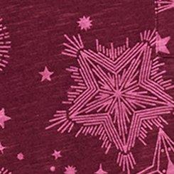 Plus Size Heritage Slub V-Neck Pocket Tee, BURST STARS BURGUNDY, swatch