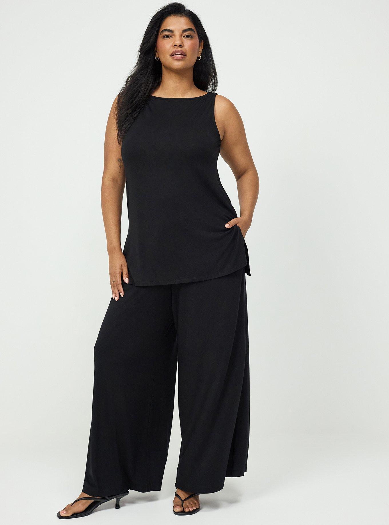 Super Soft Boat Neck Top, DEEP BLACK, alternate